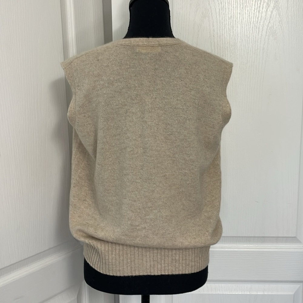 ELEANOREN pure Mongolian cashmere vest new beige camel size S - Picture 4 of 8